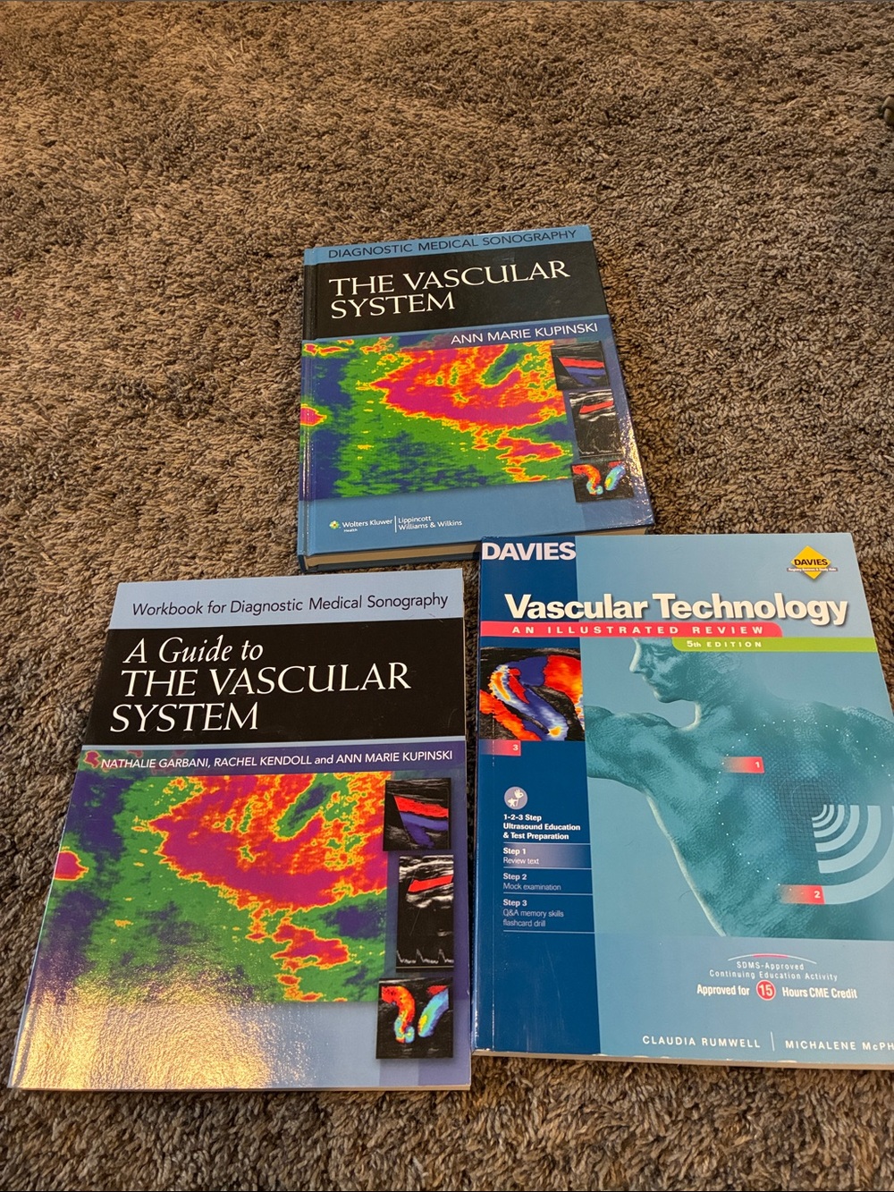 Diagnostic Medical Sonography Vascular Textbooks - Colorful Covers